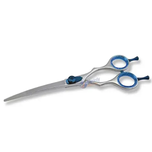 Luxury Curved Dog Grooming Shears â€“ Mirror Polish Finish